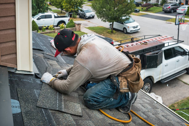 Professional Roofing technician working in Mc Coy, VA